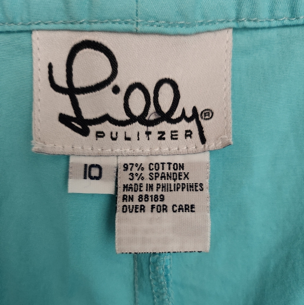 Lilly Pulitzer Capri Cropped Pants Cotton Size 10 - Picture 4 of 7